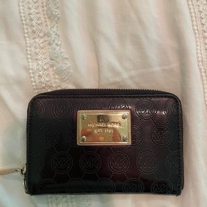 Micheal Kors Black Patent Leather Wallet